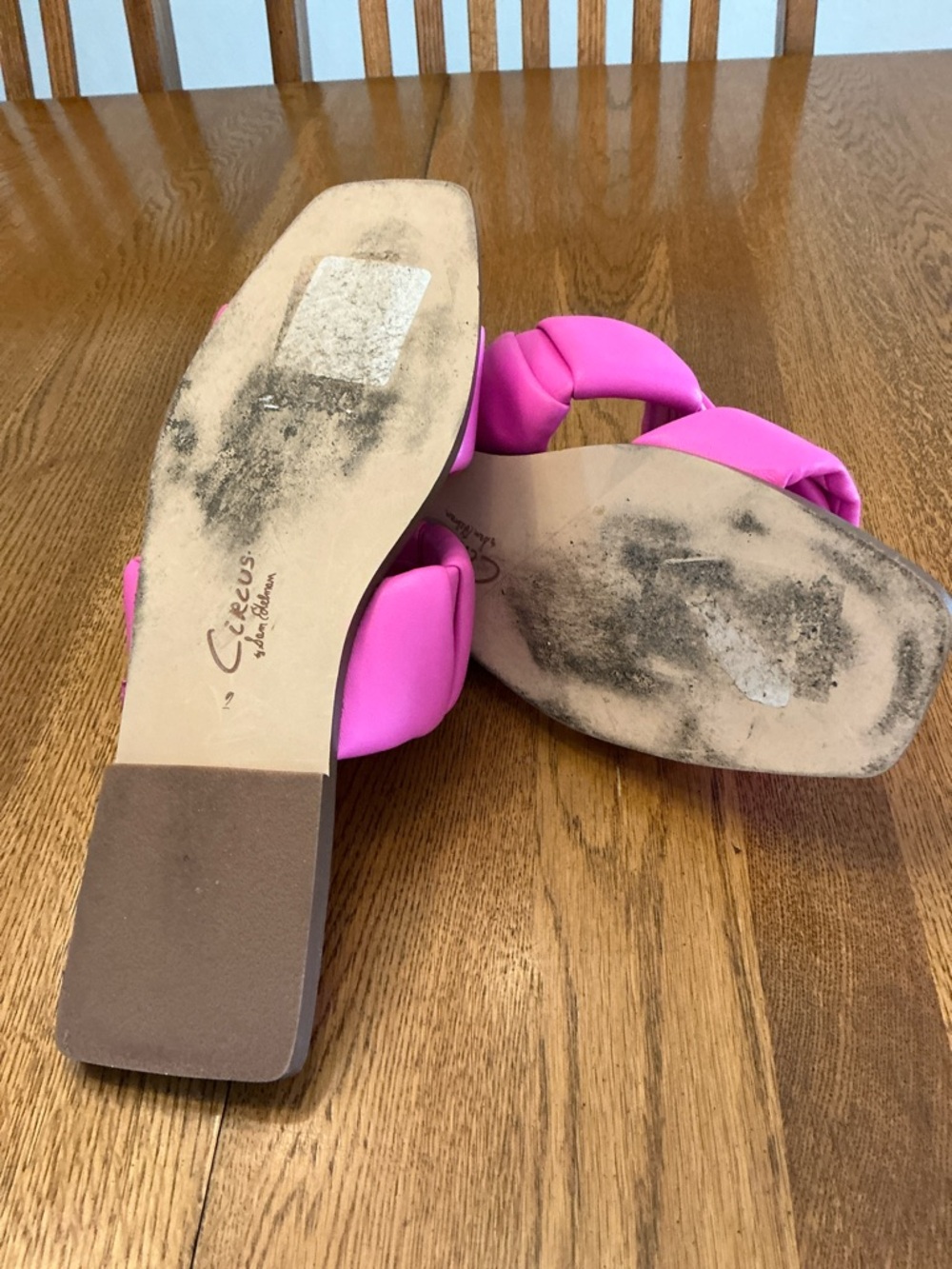 Sam Edelman Hot Pink Padded Slide Sandals - Picture 6 of 7